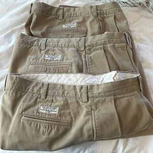 3 pair Ralph Lauren Polo khackis
